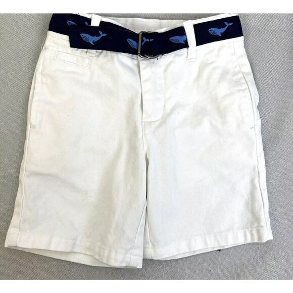 Janie and Jack Bermuda Shorts Baby Gir 18 - 24 Mos White Adjustable Waist Belt - Picture 1 of 10